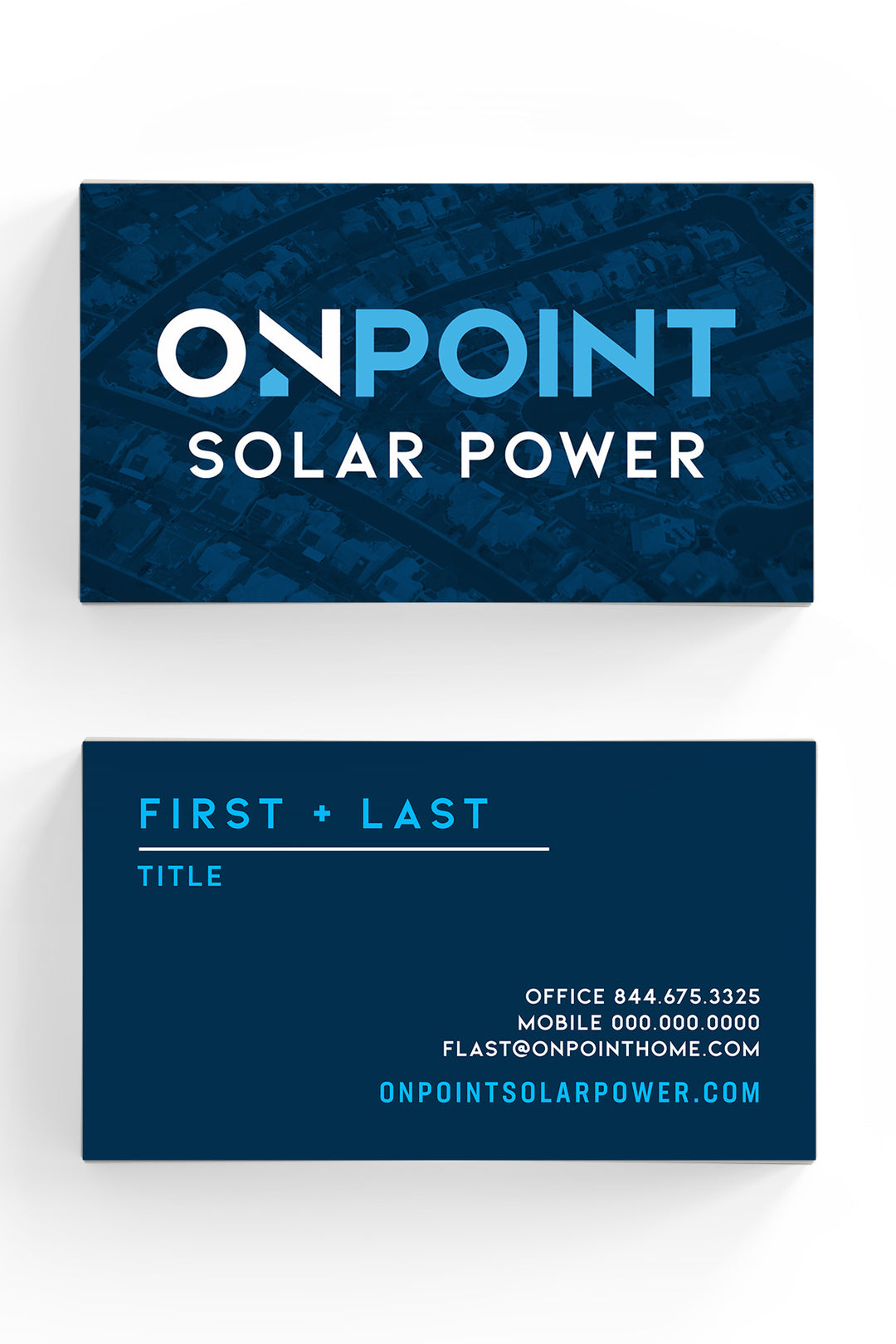 On Point Solar Power Business Cards