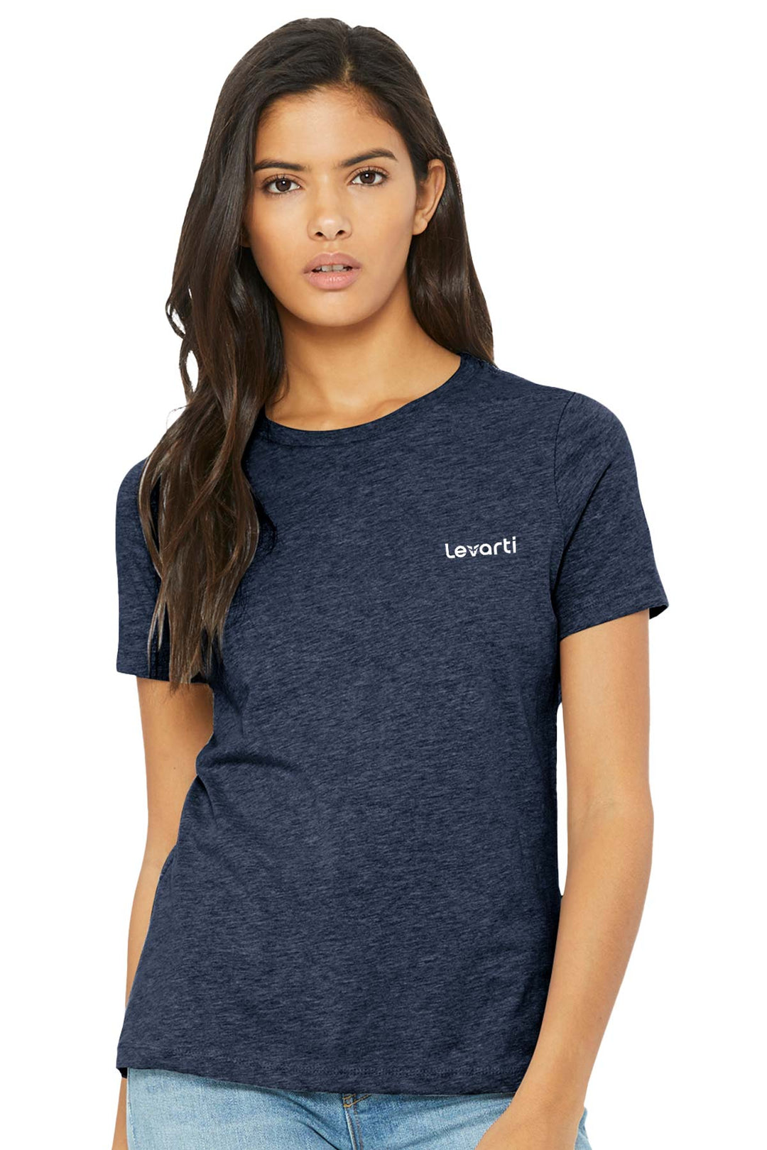 Ladies Relaxed Fit Heather CVC Tee