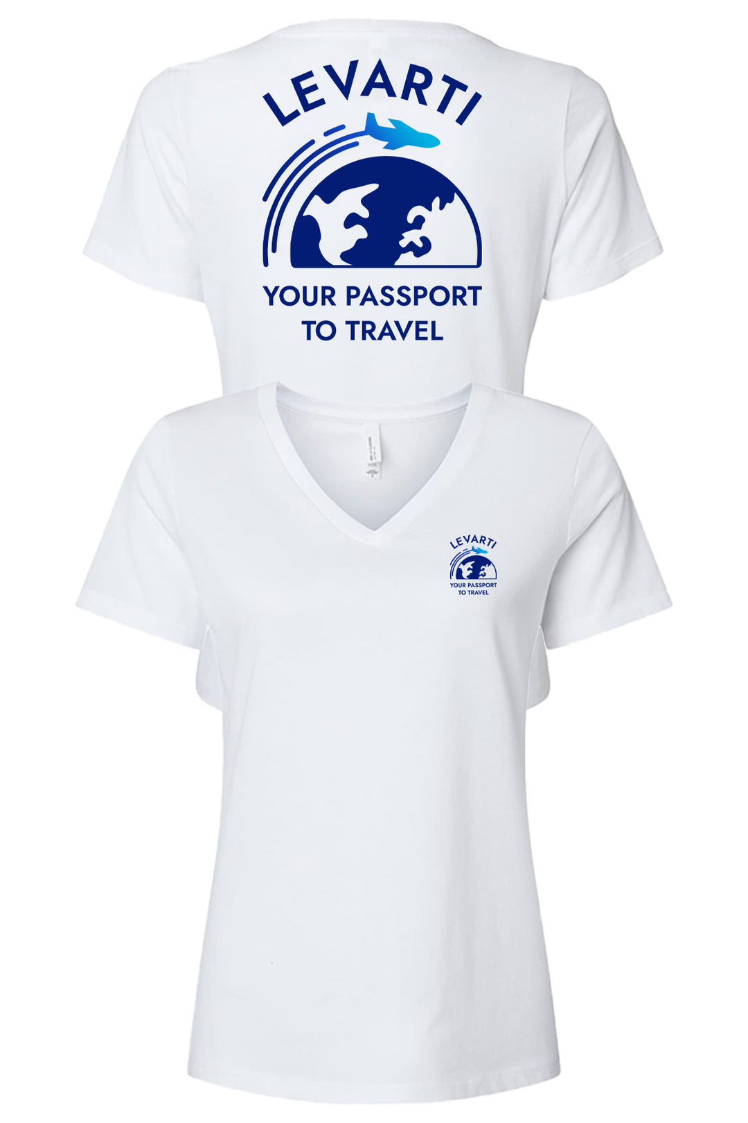 Ladies Relaxed Heather CVC V-Neck Tee