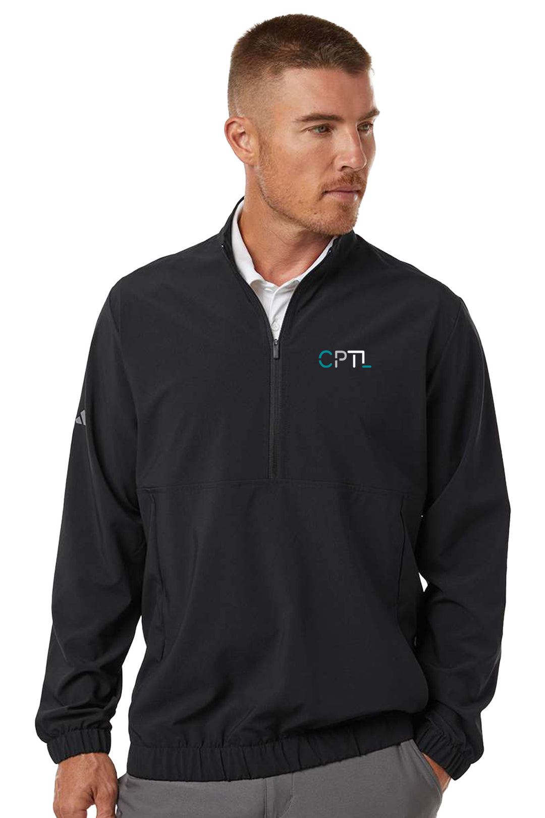 Woven Half-Zip Pullover