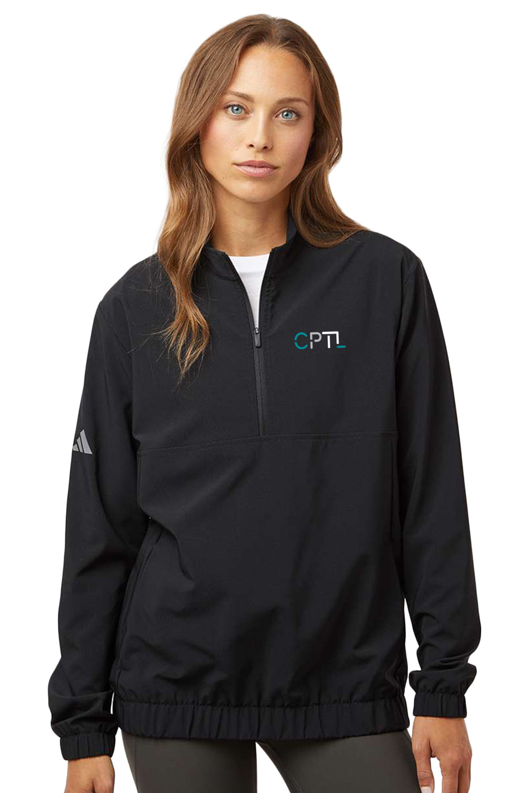 Ladies Woven Half-Zip Pullover