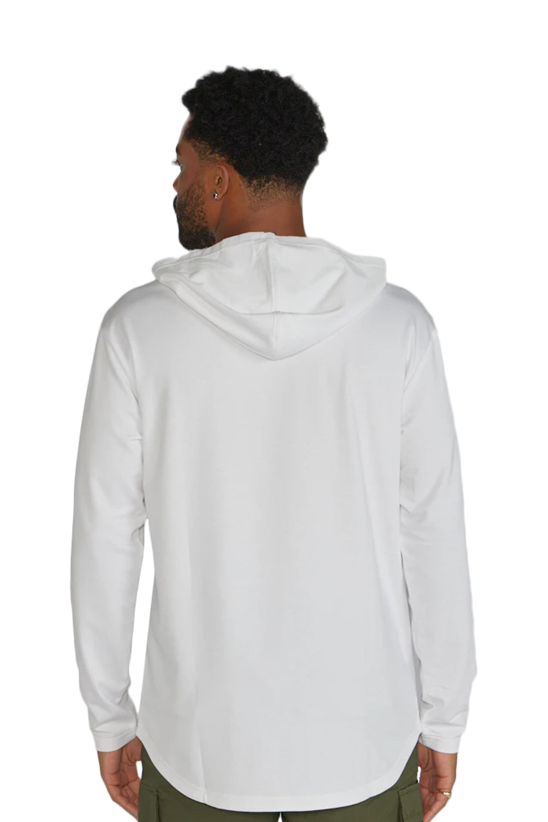 Hooded Drop-Cut Long Sleeve