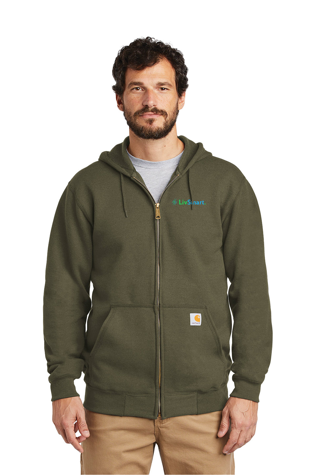 Midweight Hooded Zip-Front Sweatshirt