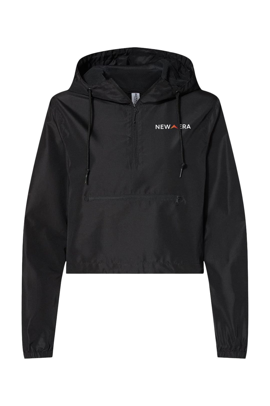 Ladies Lightweight Quarter-Zip Pullover Crop Windbreaker