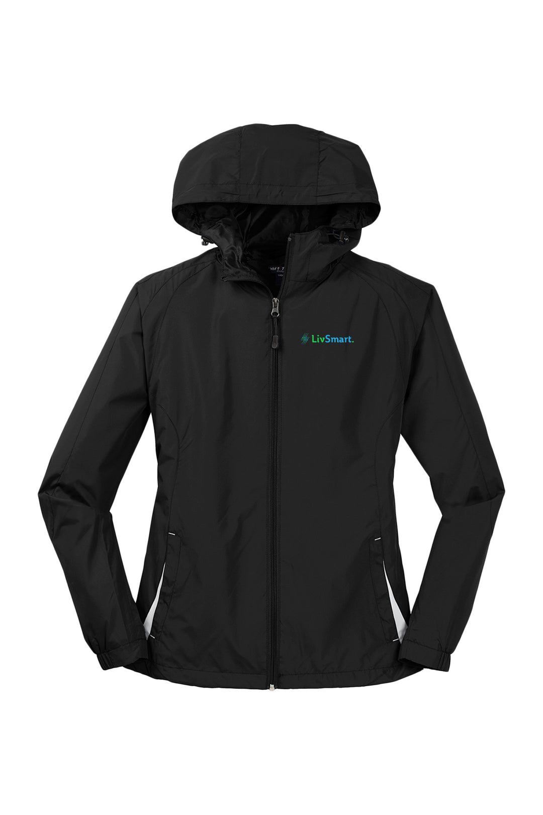 Ladies Colorblock Hooded Raglan Jacket
