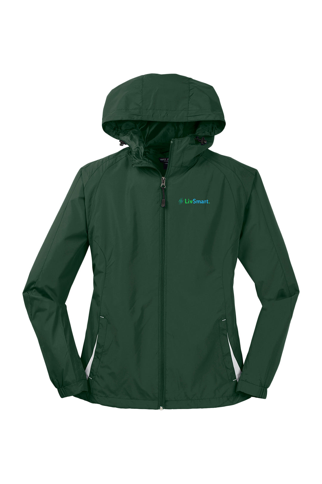 Ladies Colorblock Hooded Raglan Jacket