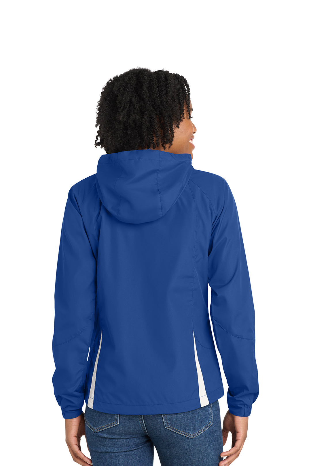 Ladies Colorblock Hooded Raglan Jacket
