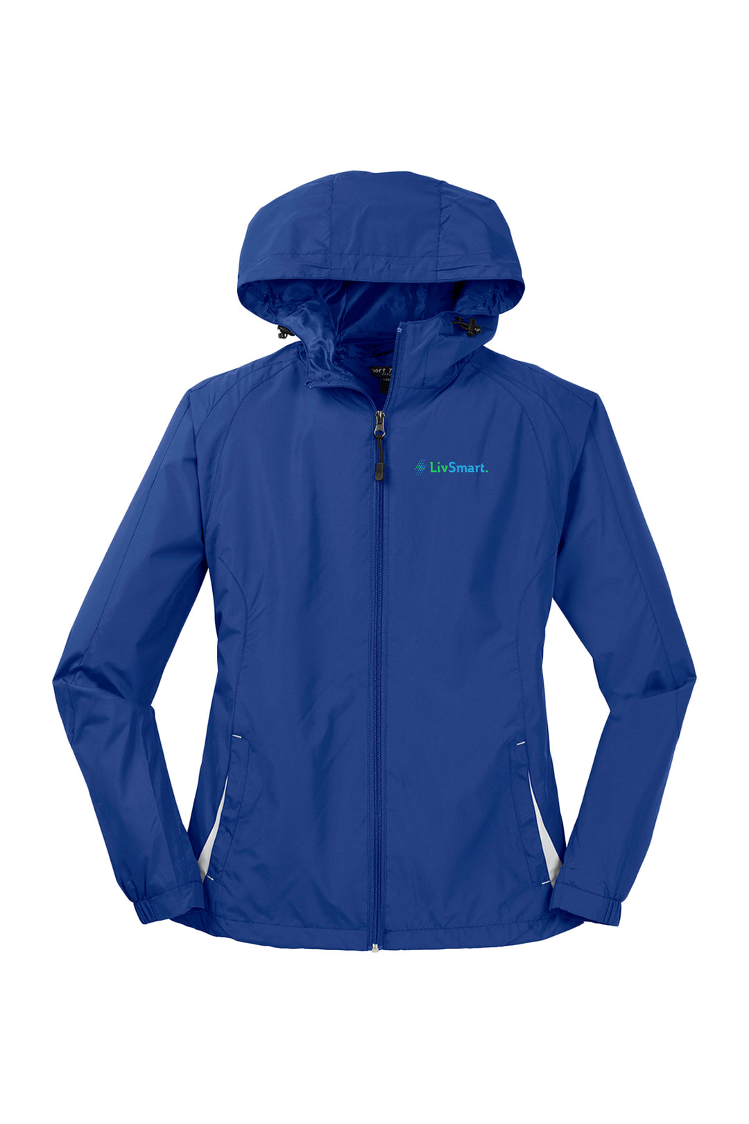 Ladies Colorblock Hooded Raglan Jacket