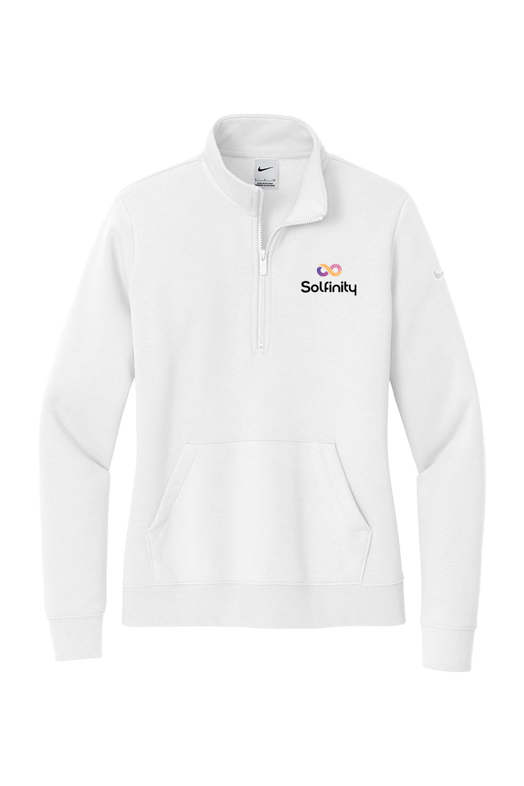 Ladies Club Fleece Sleeve Swoosh 1/2-Zip