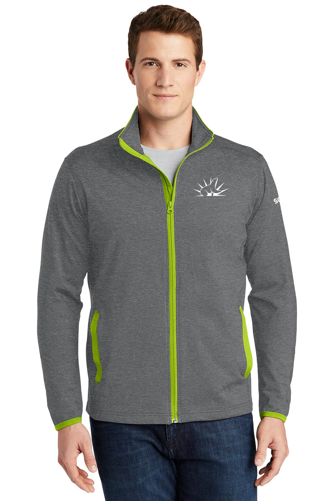 Sport-Wick Stretch Contrast Full-Zip Jacket