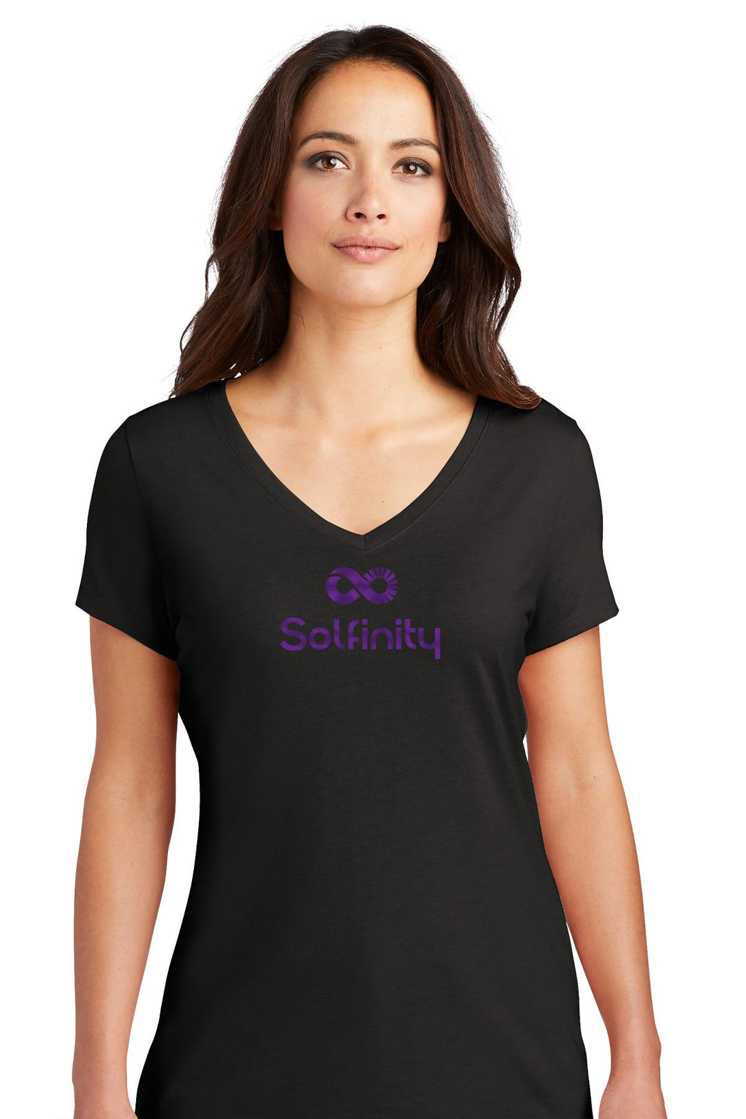 Ladies Perfect Tri V-Neck Tee - Metallic T