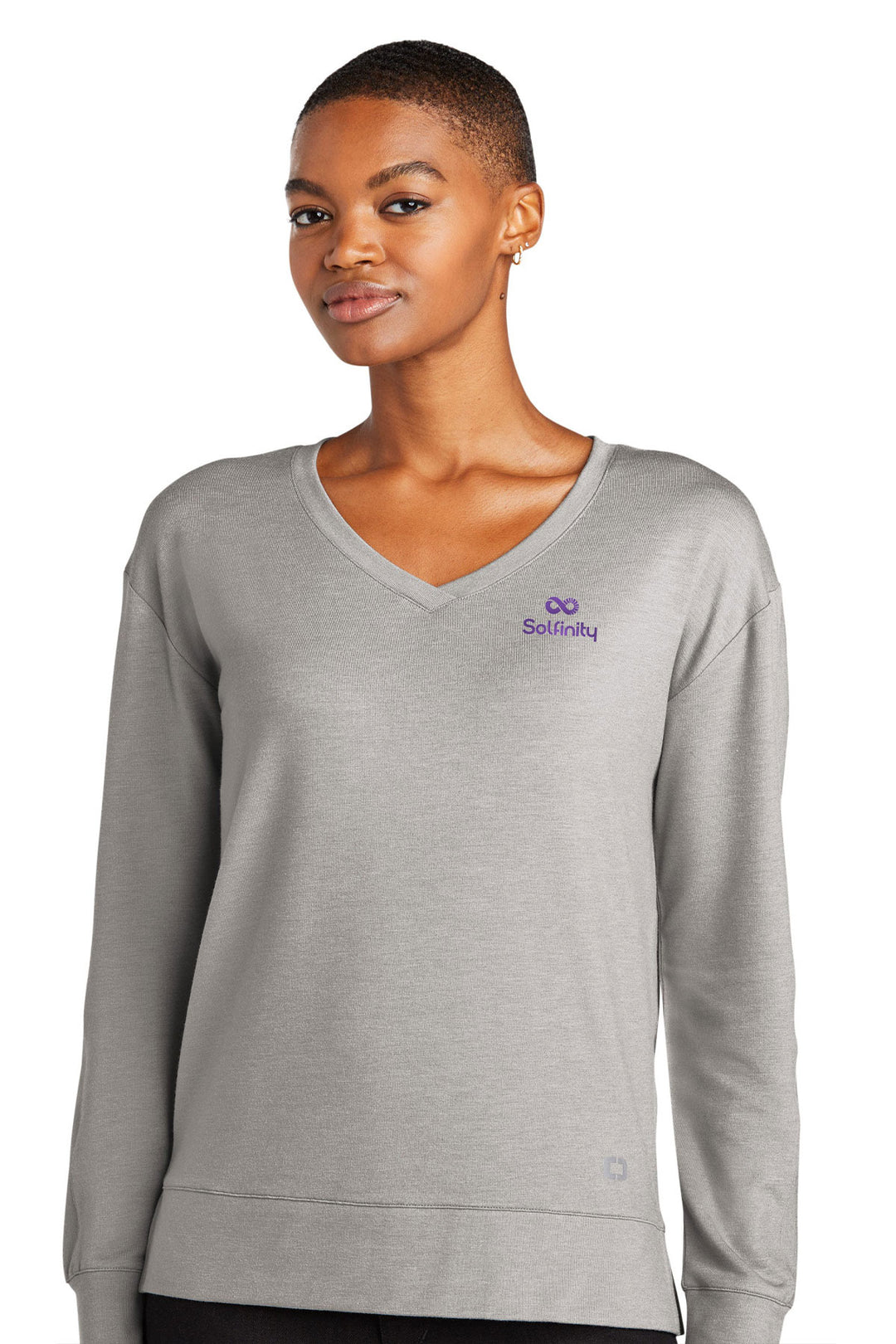 Ladies Luuma Flex Long Sleeve V-Neck