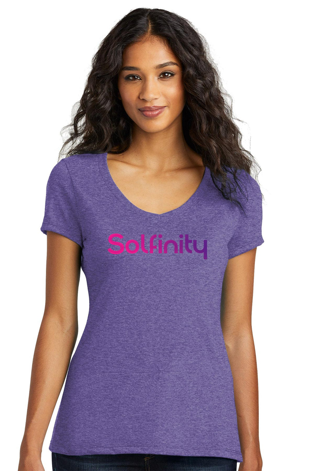 Ladies Perfect Tri V-Neck Tee- Gradient