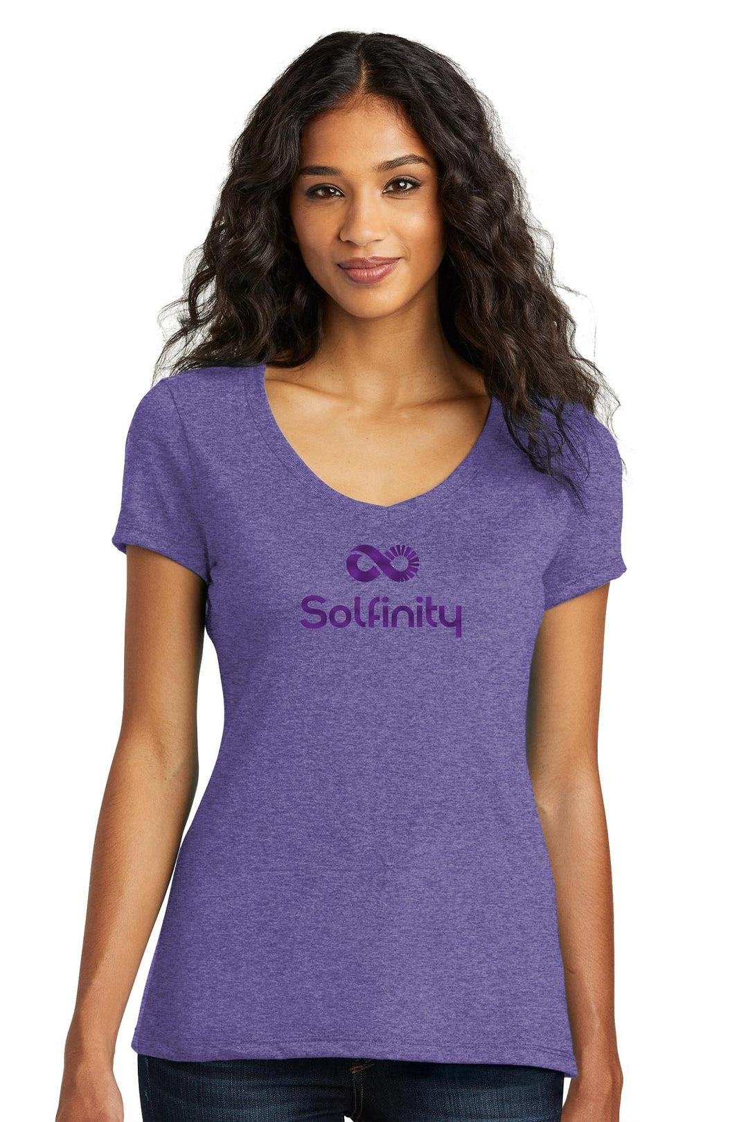 Ladies Perfect Tri V-Neck Tee - Metallic T