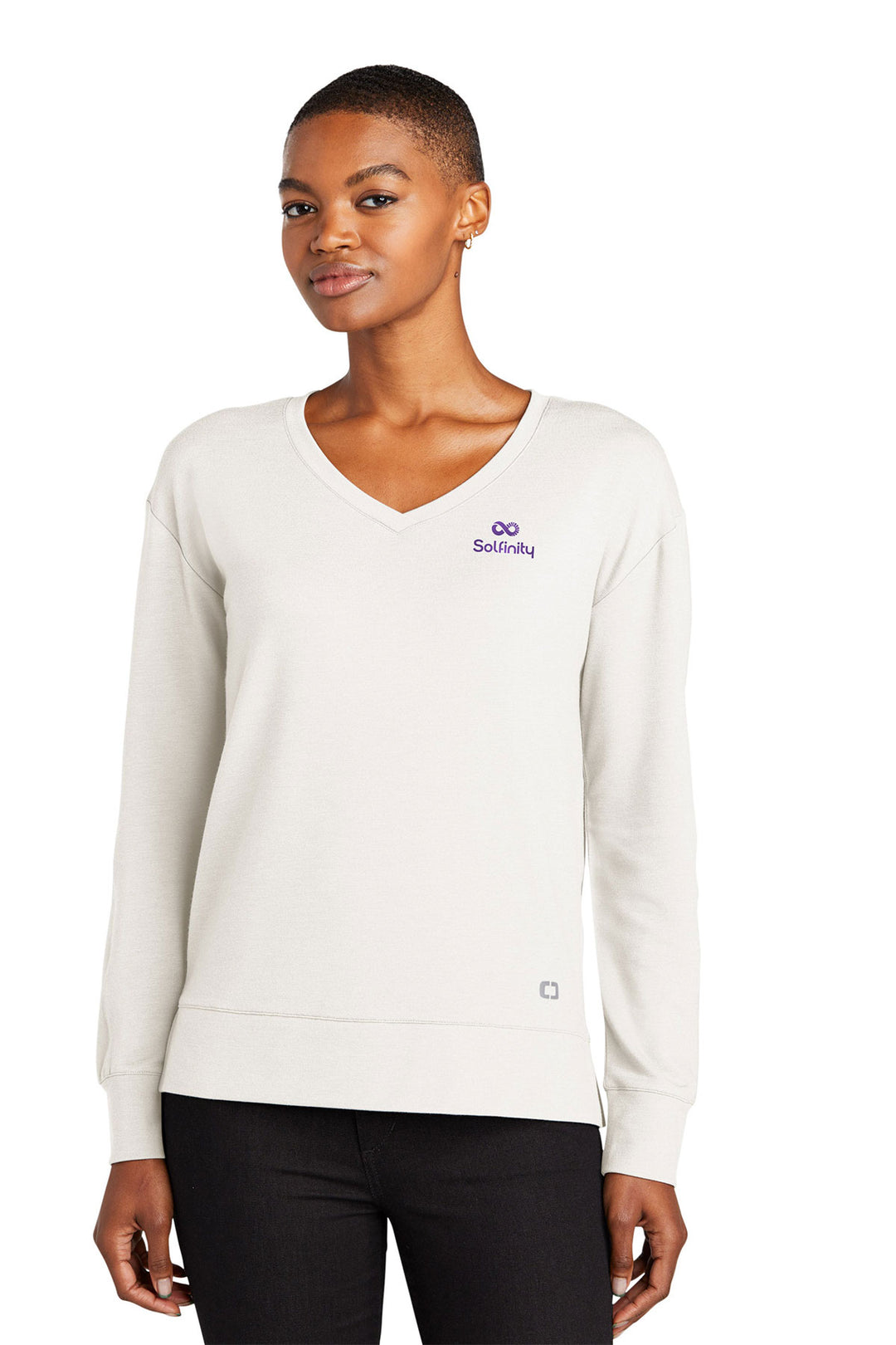 Ladies Luuma Flex Long Sleeve V-Neck