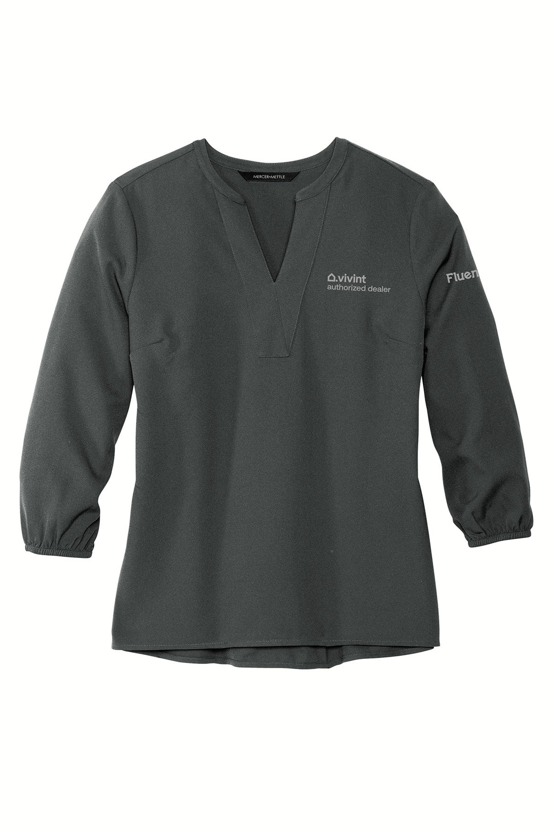 Ladies Stretch Crepe 3/4-Sleeve Blouse