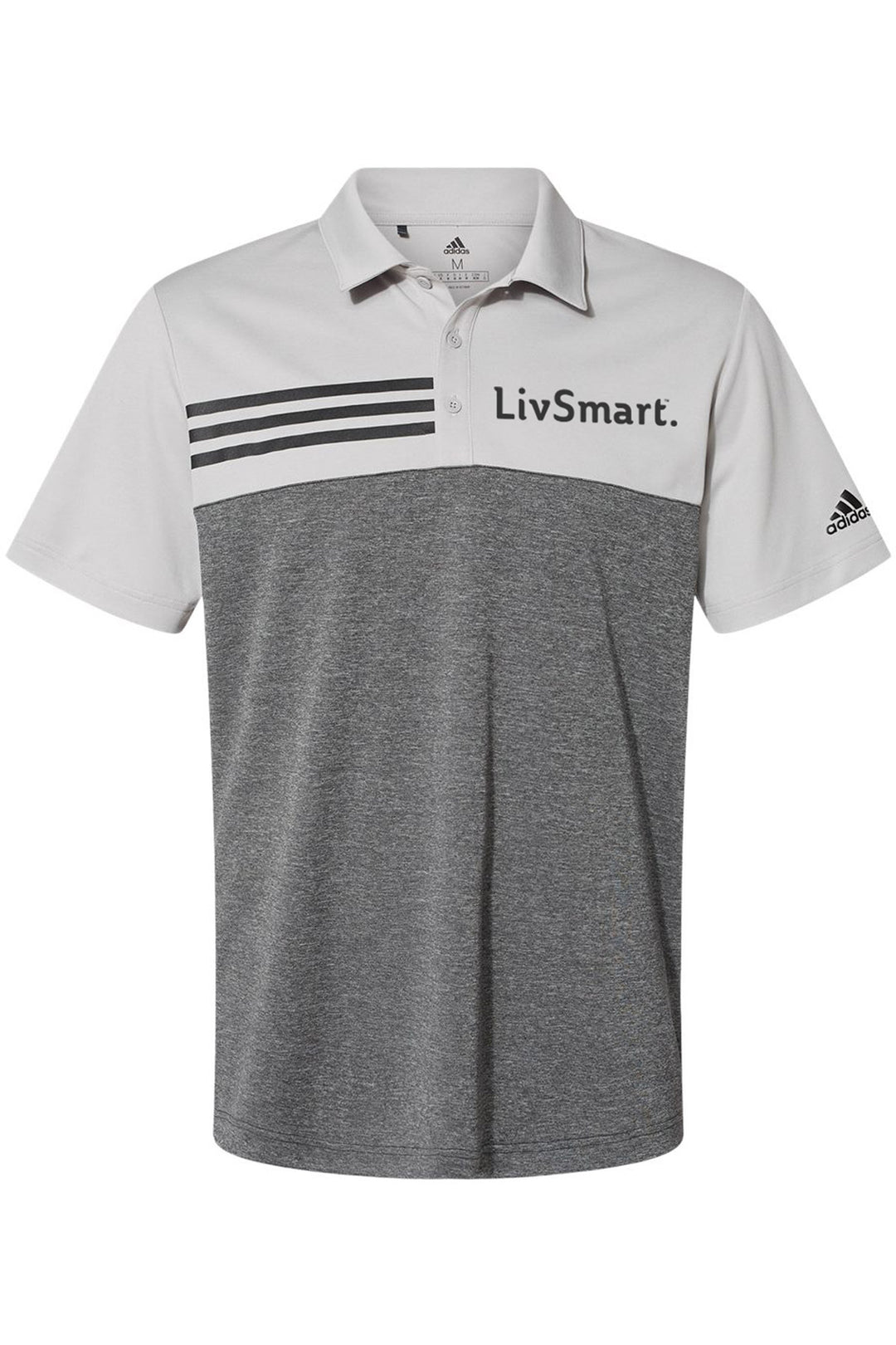 Heathered Colorblocked 3-Stripes Polo