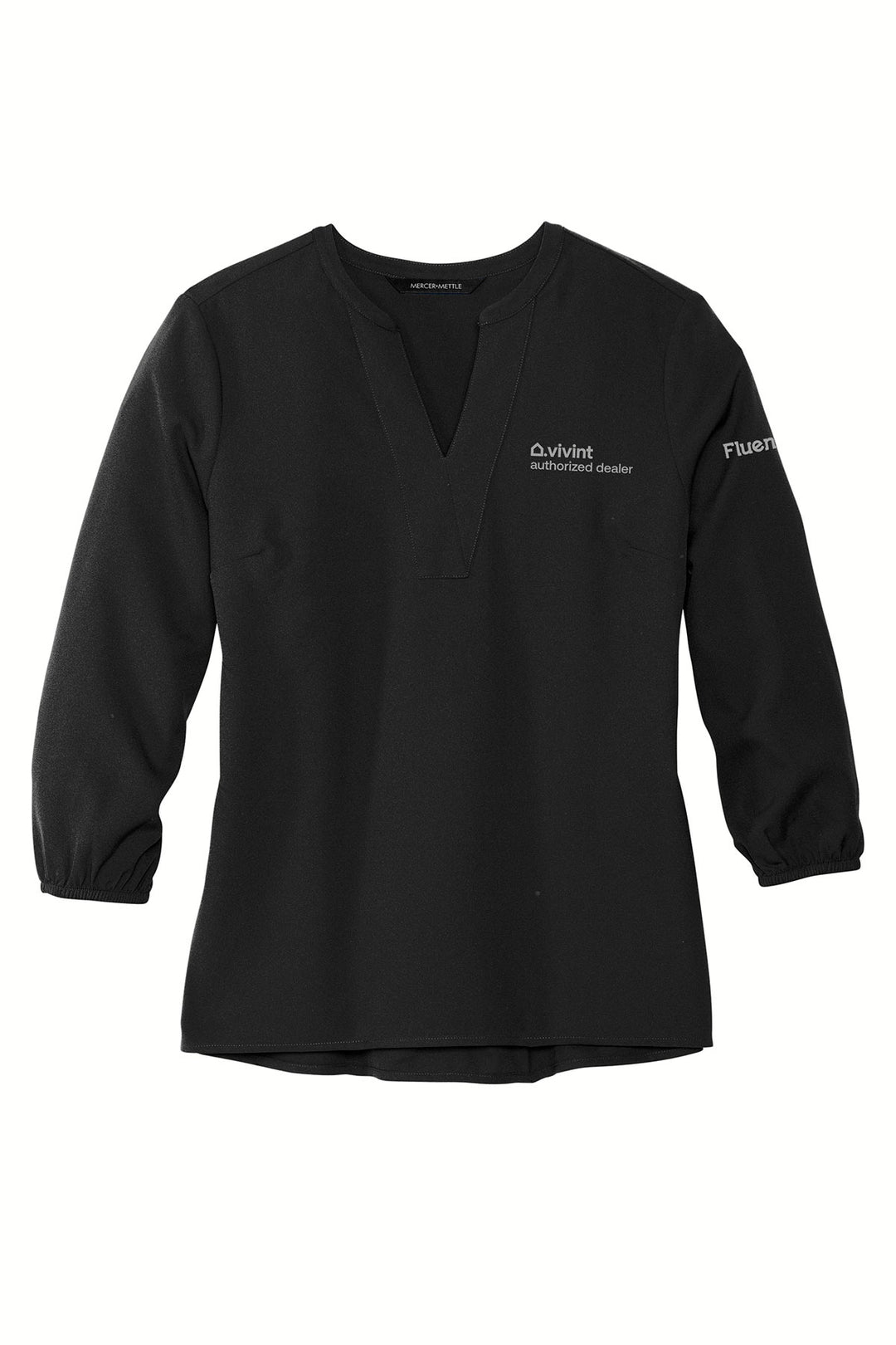 Ladies Stretch Crepe 3/4-Sleeve Blouse