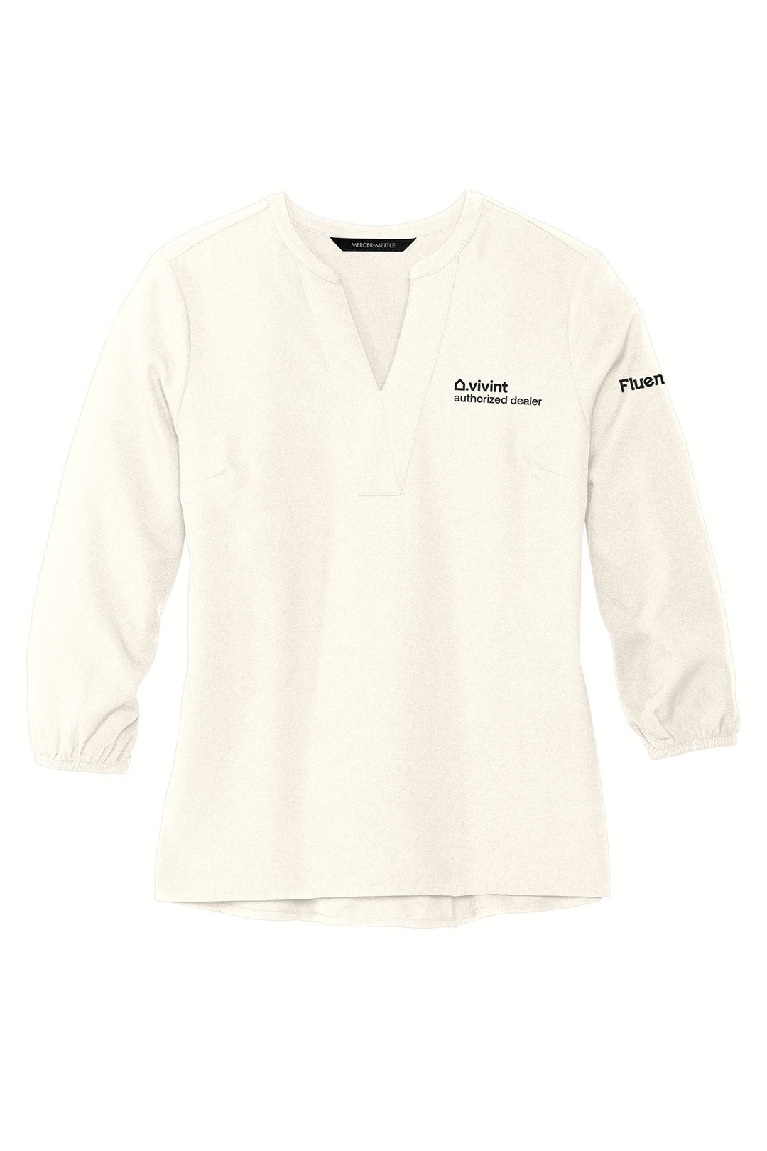 Ladies Stretch Crepe 3/4-Sleeve Blouse