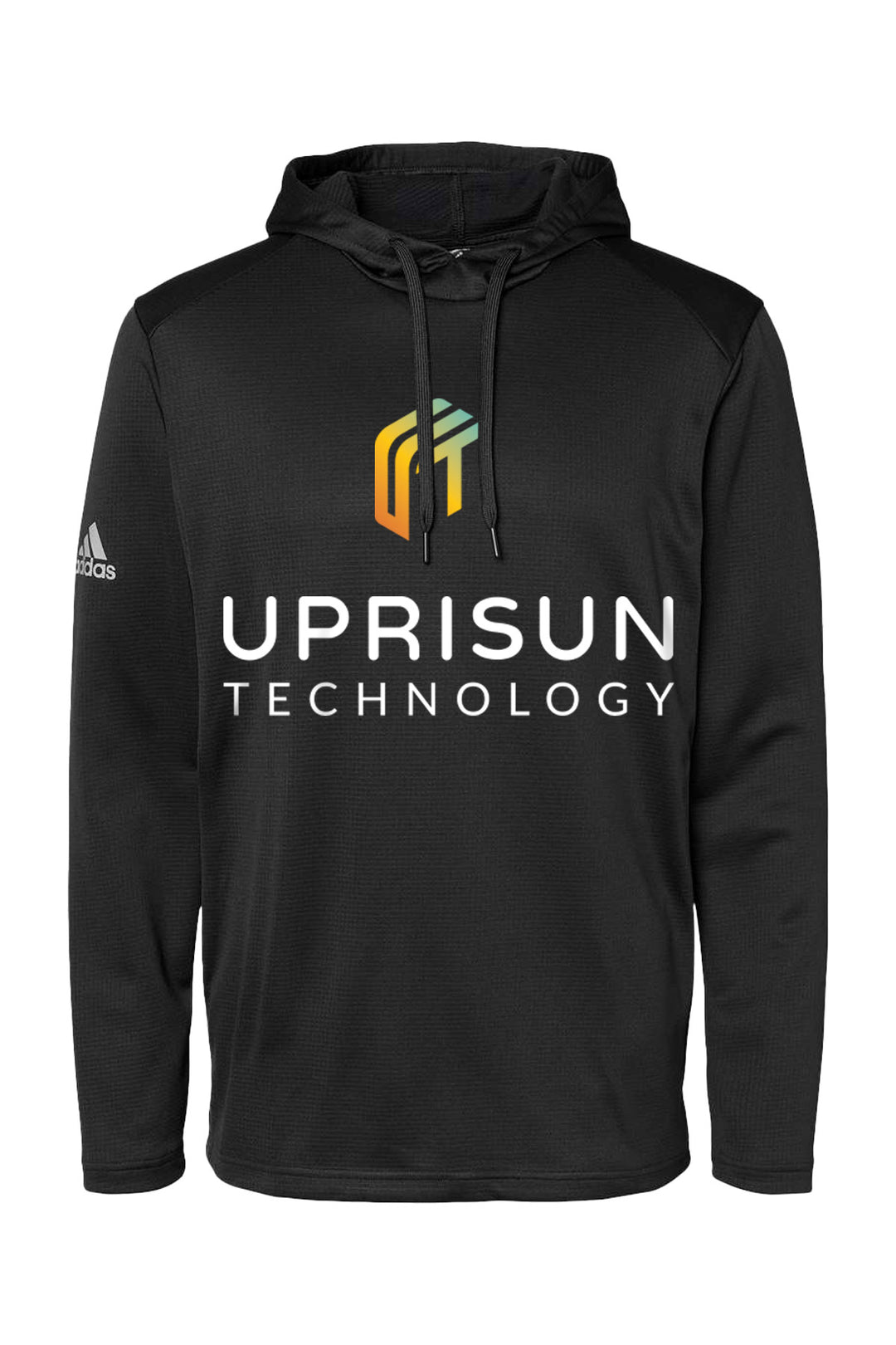Textured Mixed Media Hooded Sweatshirt