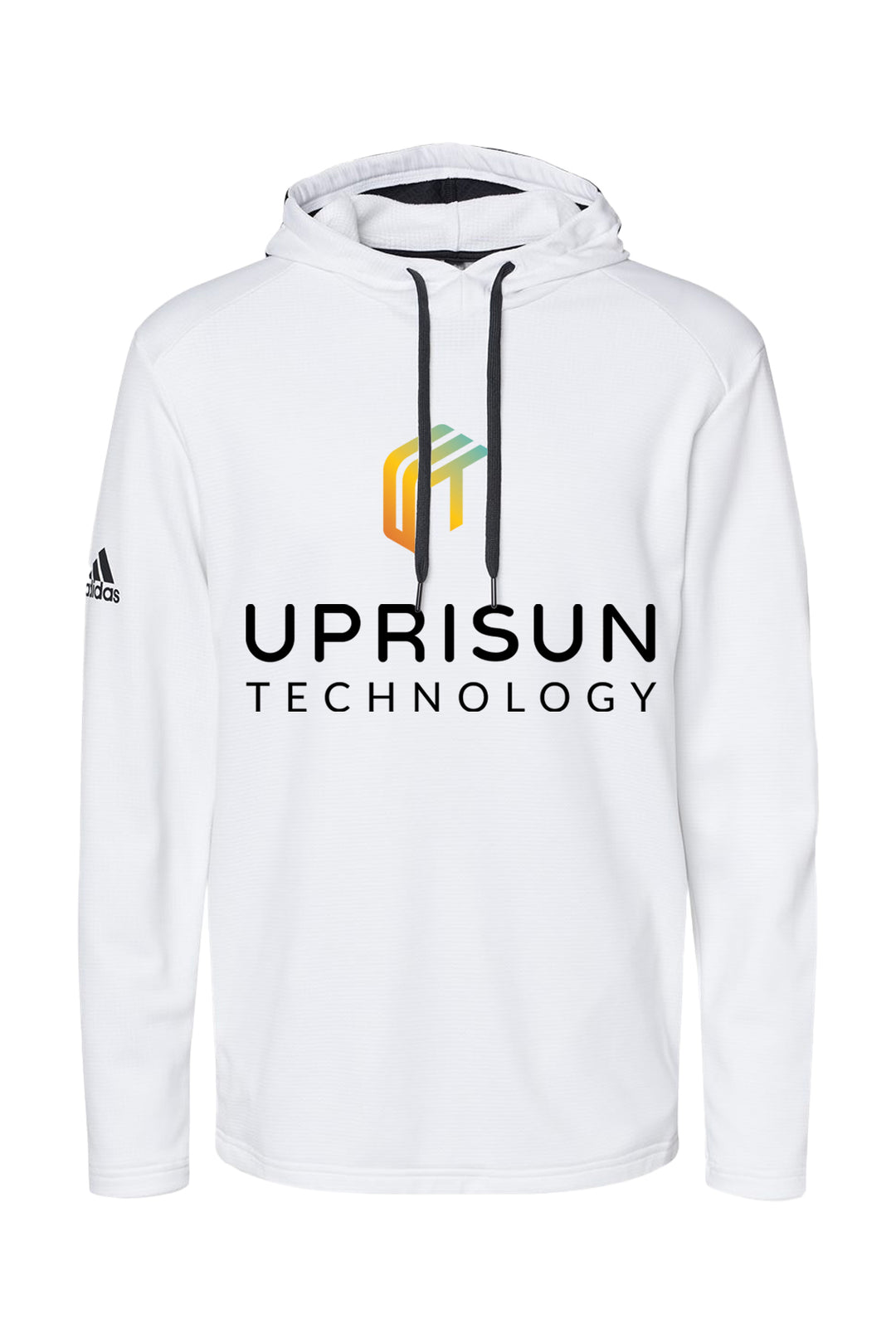 Textured Mixed Media Hooded Sweatshirt