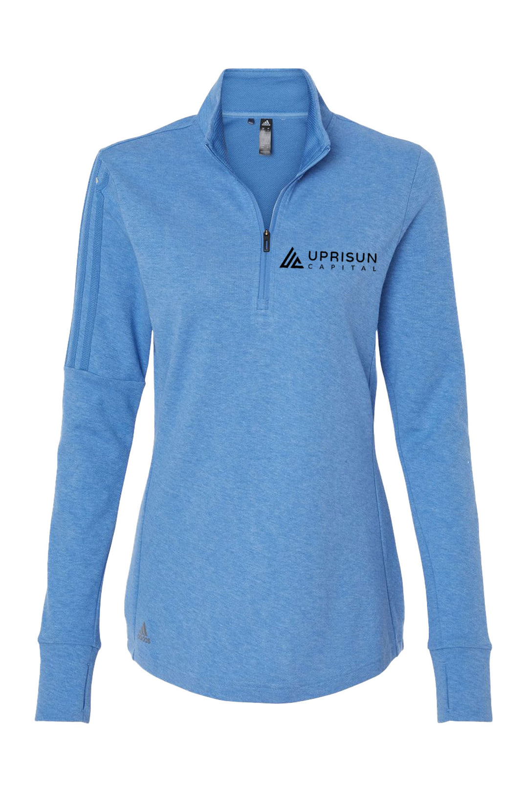 Ladies 3-Stripes Quarter-Zip Sweater