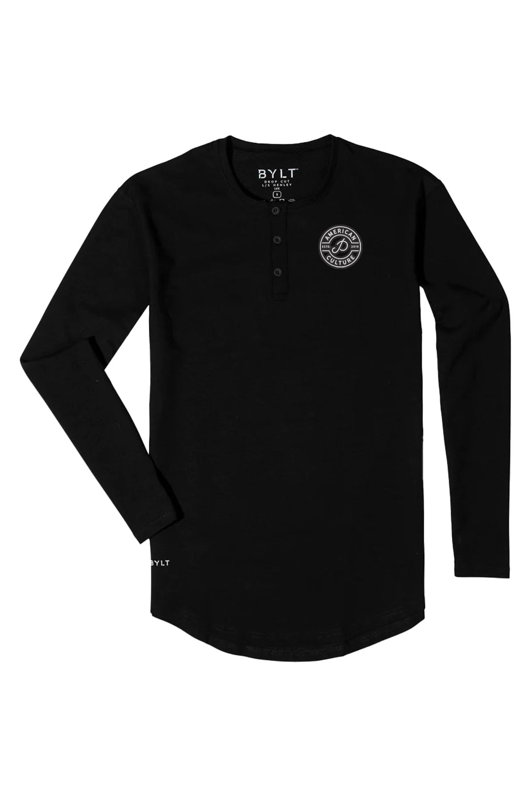Henley Drop-Cut Long Sleeve: LUX