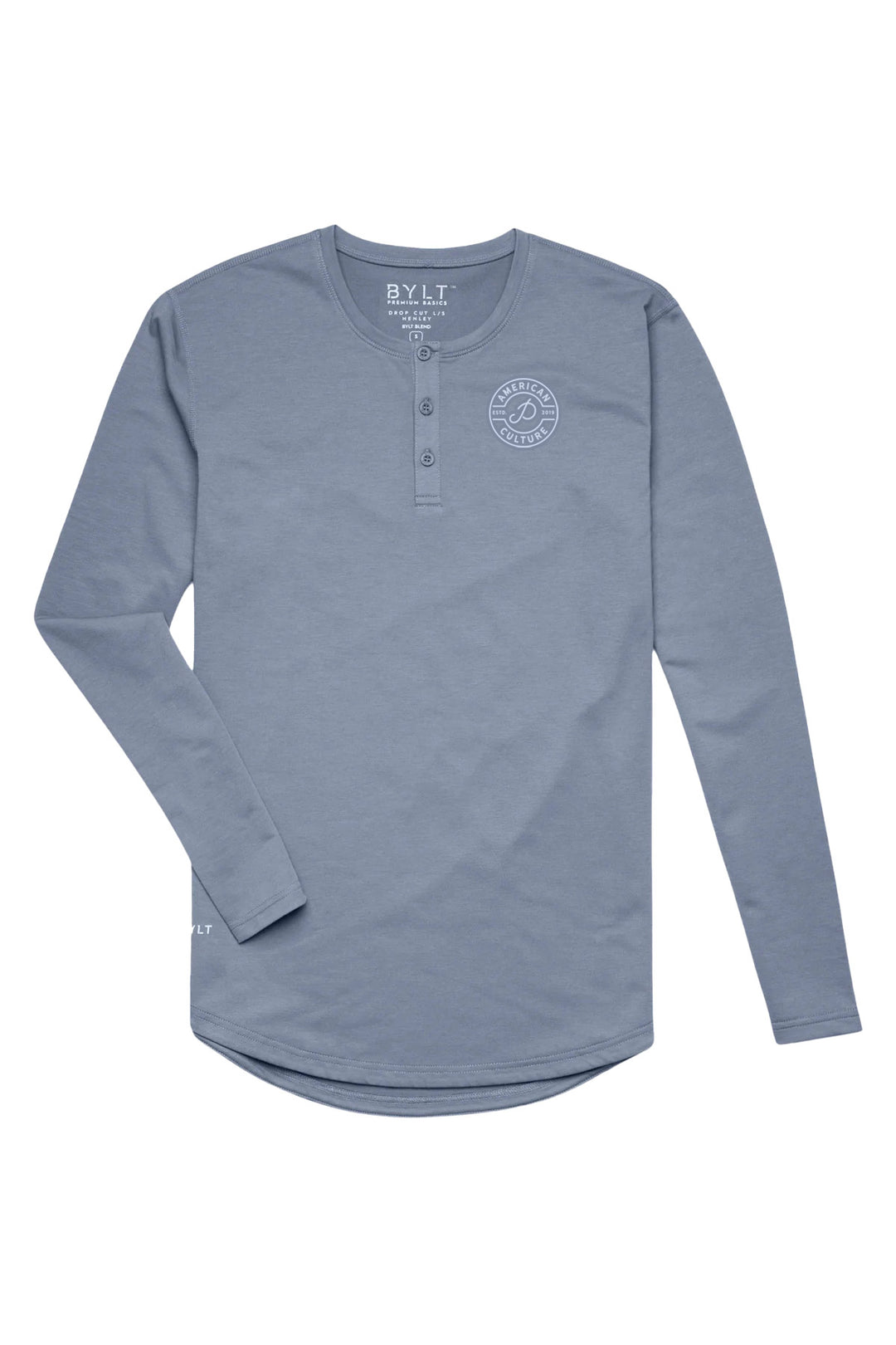 Henley Drop-Cut Long Sleeve: LUX