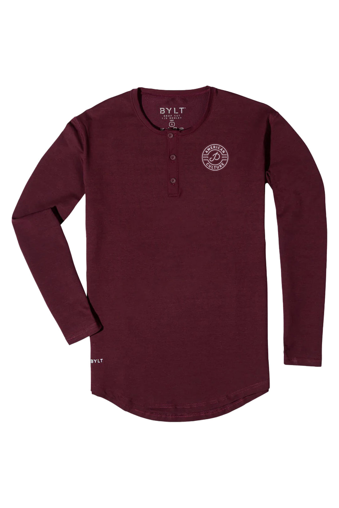 Henley Drop-Cut Long Sleeve: LUX
