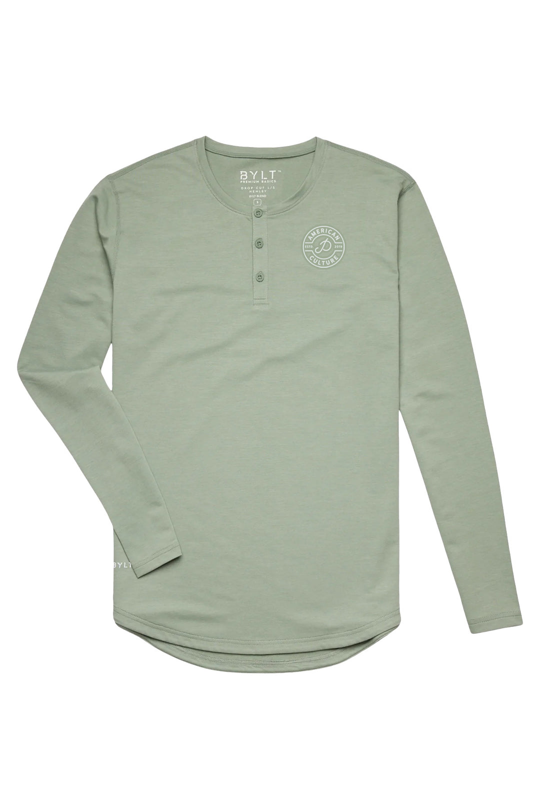 Henley Drop-Cut Long Sleeve: LUX
