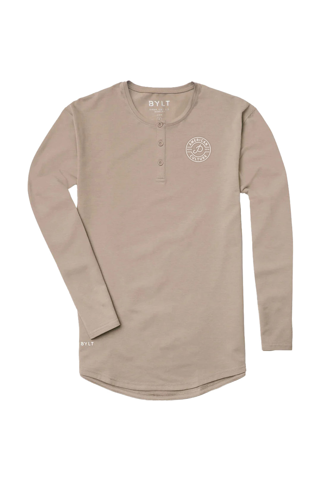 Henley Drop-Cut Long Sleeve: LUX