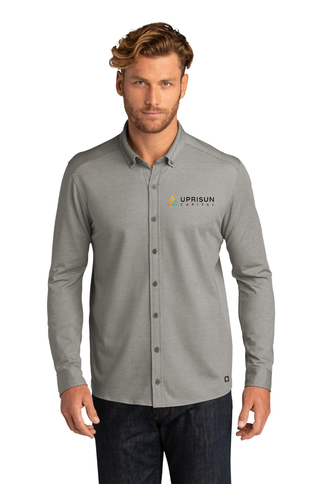 Code Stretch Long Sleeve Button-Up