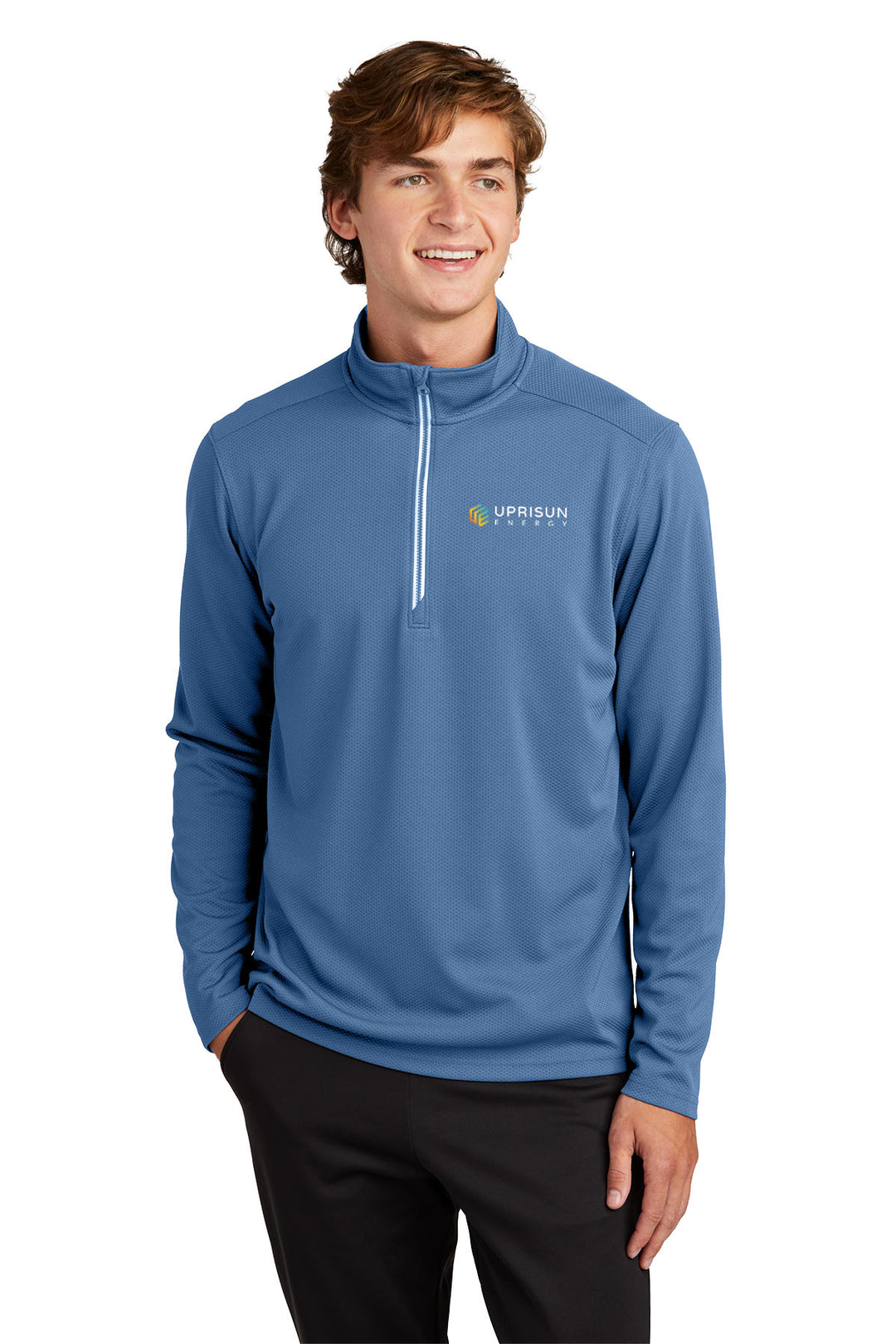 Sport-Wick Textured 1/4-Zip Pullover